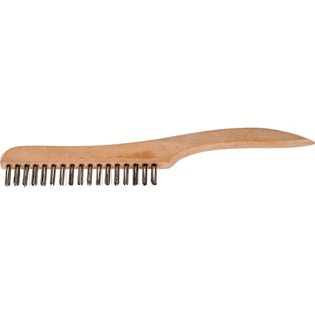Pferd Tools Shoe Handle Platers Brush - Narrow - 1 Row, .005 SS Wire 89556